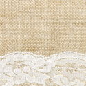 2m 75 chemin de table jute et dentelle centrale
