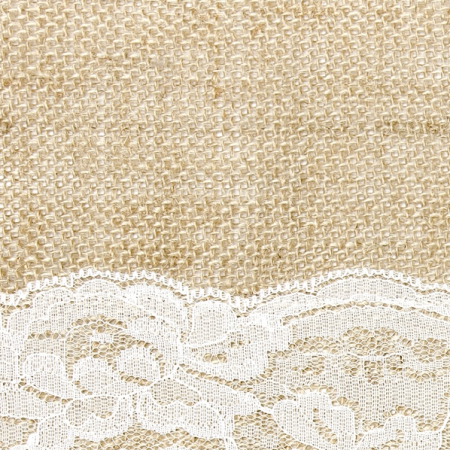 2m 75 chemin de table jute et dentelle centrale