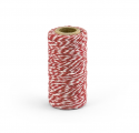50 m ficelle baker twine rouge & blanc