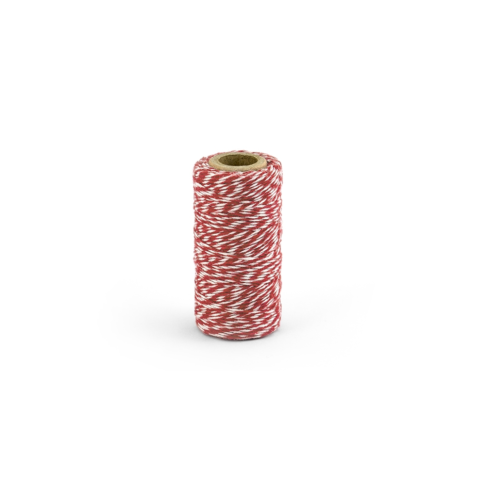 50 m ficelle baker twine rouge & blanc