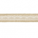 5 m ruban toile de jute et dentelle 