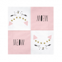 20 serviettes "chat"