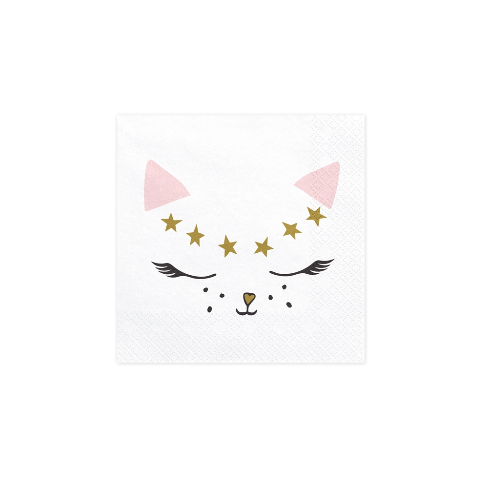 20 serviettes "chat"