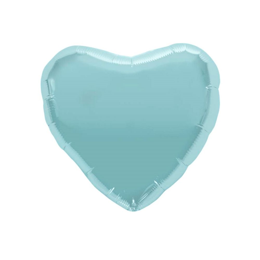 Ballon coeur bleu - 46 cm 