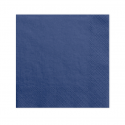 20 serviettes bleu marine