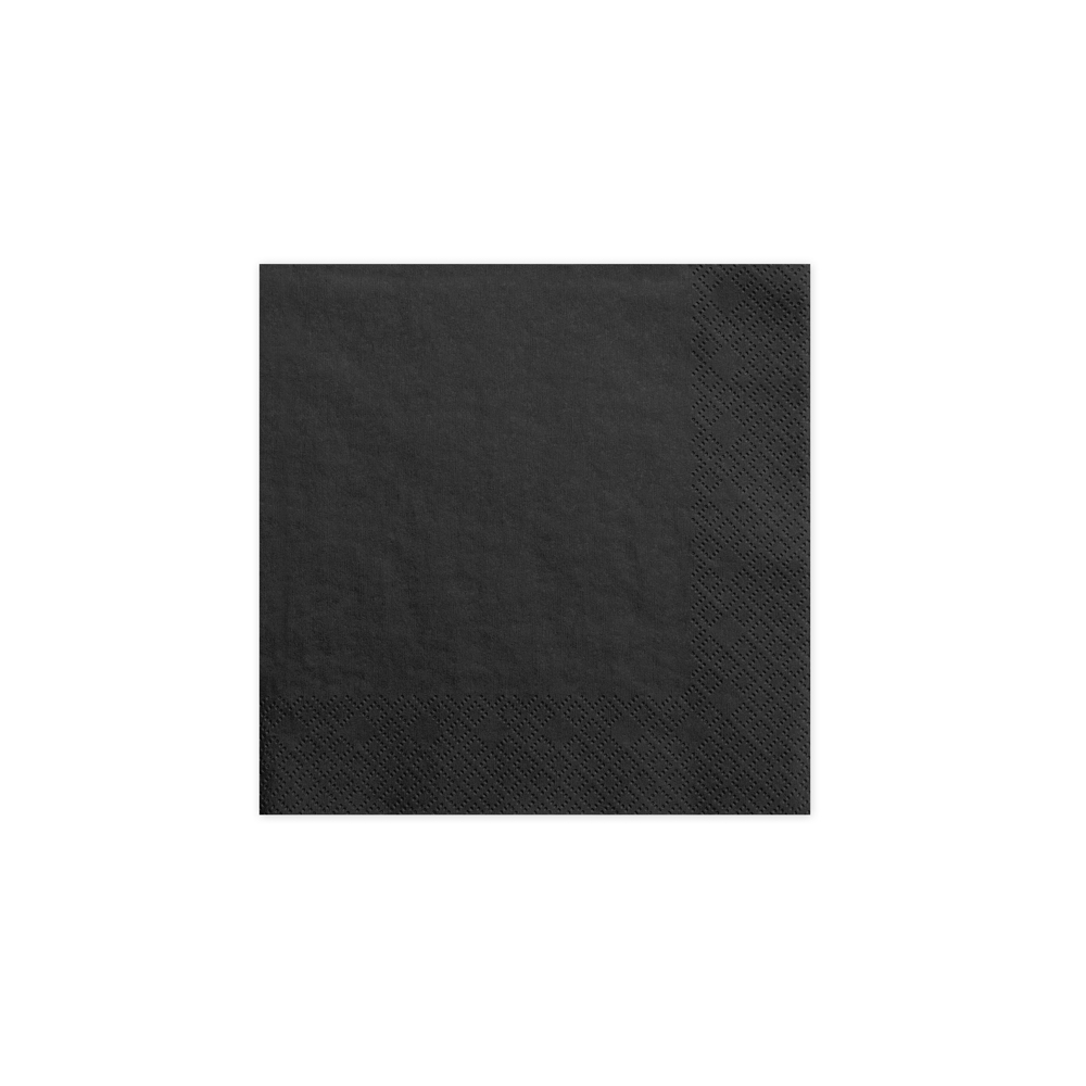 20 serviettes noires