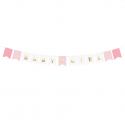 Guirlande de fanions "Baby girl" - 1,8 m