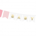 Guirlande de fanions "Baby girl" - 1,8 m