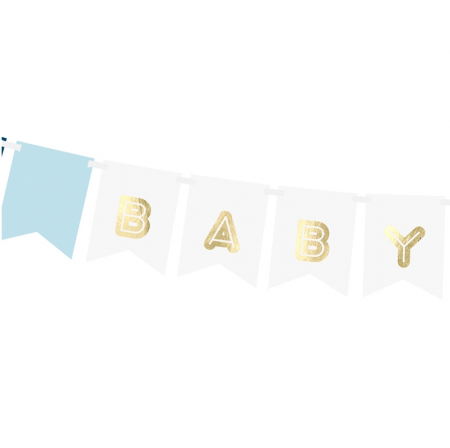 Guirlande de fanions "Baby boy" - 1,8 m