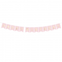 Guirlande de fanions rose "Happy birthday" - 1,8 m