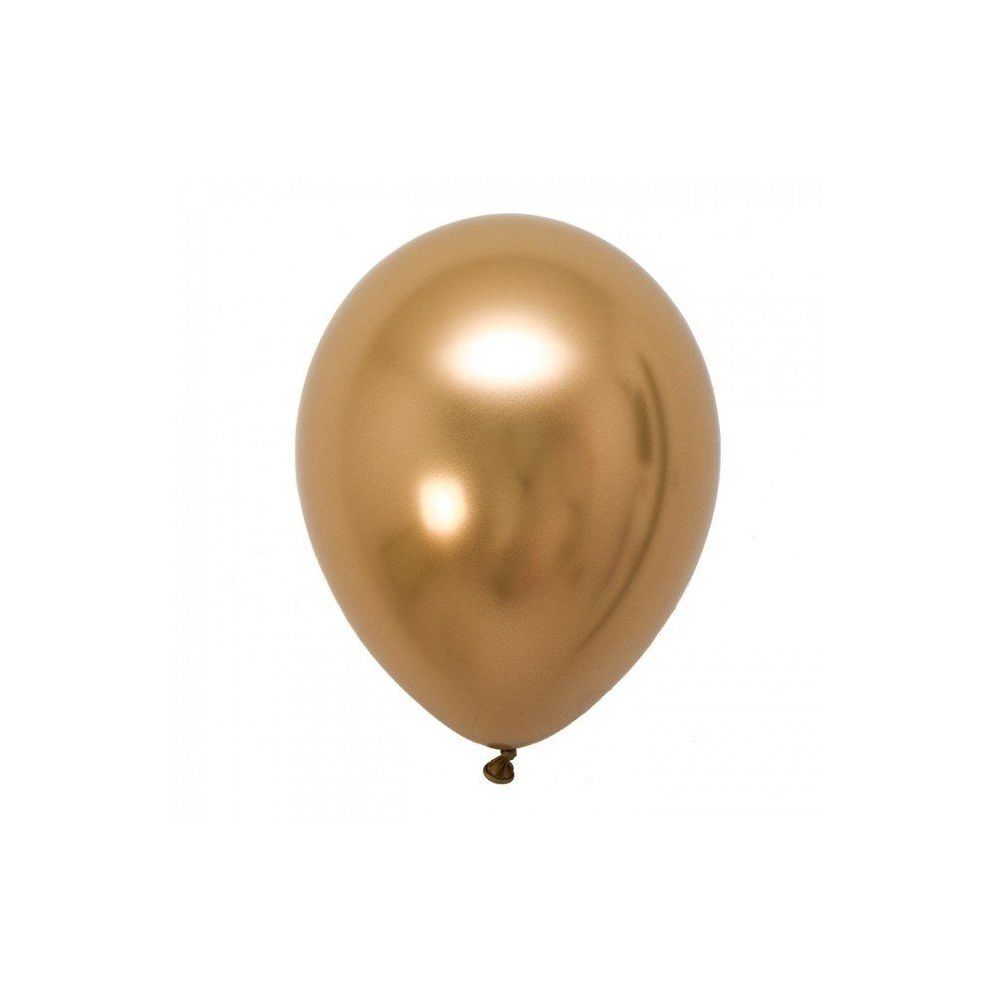 50 ballons latex coeur doré satin 30 cm