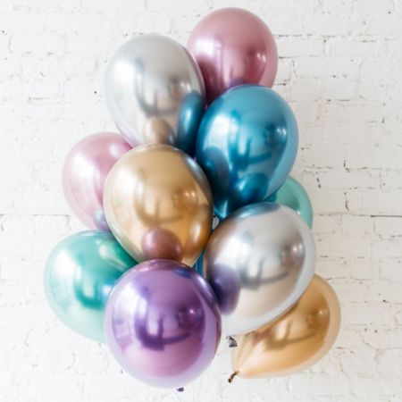Ballon chrome argent -  30 cm 