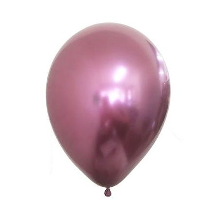 Ballon chrome rose - 30 cm