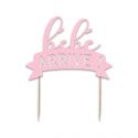 Cake topper "bébé arrive" couleur au choix