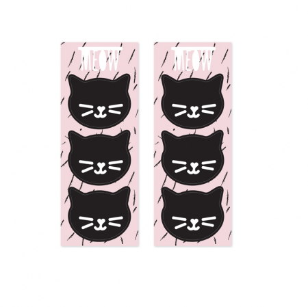 6 sachets en papier "chat"