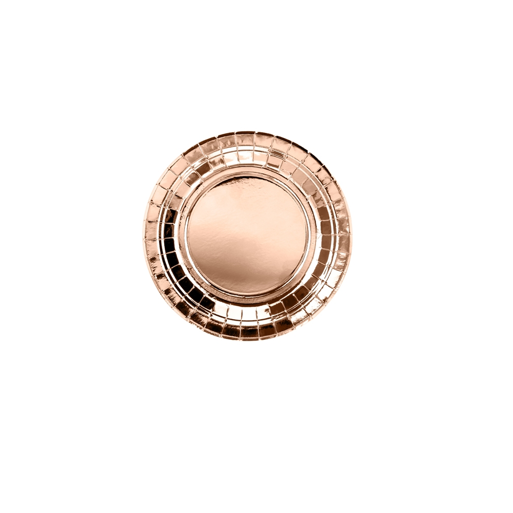 6 assiettes rose gold - 18 cm