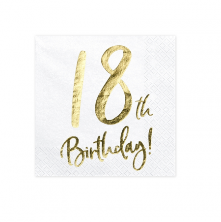 20 serviettes " 18 ans "