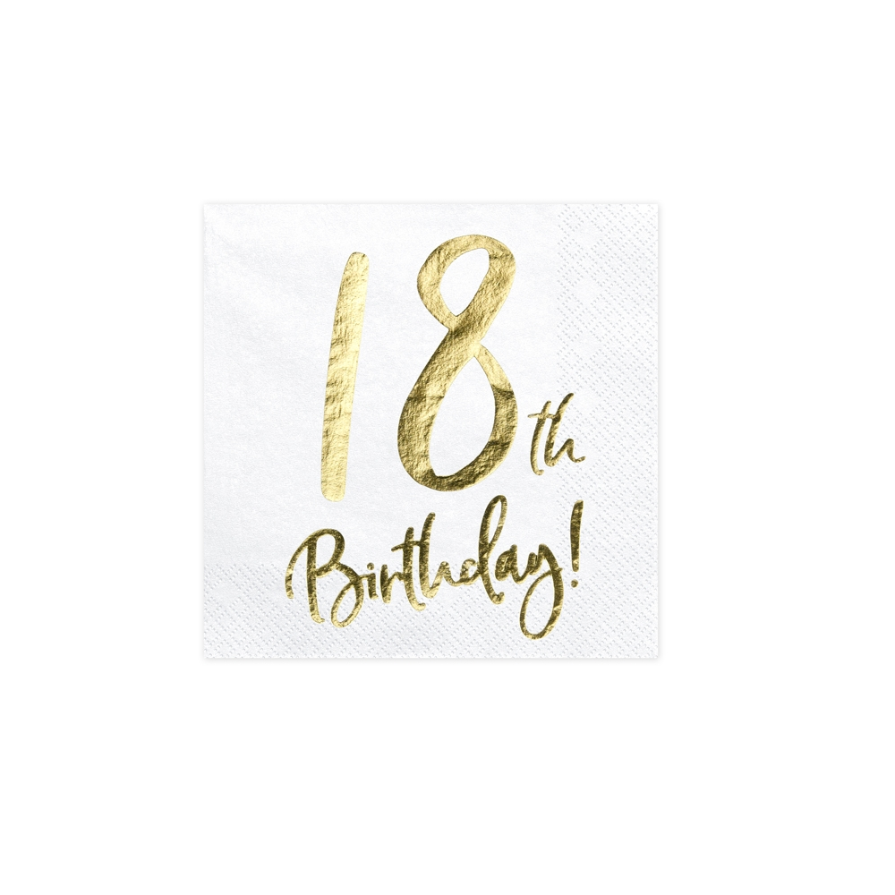 20 serviettes " 18 ans "