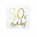 20 serviettes " 30 ans "