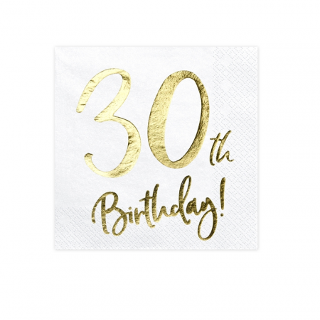 20 serviettes " 30 ans "
