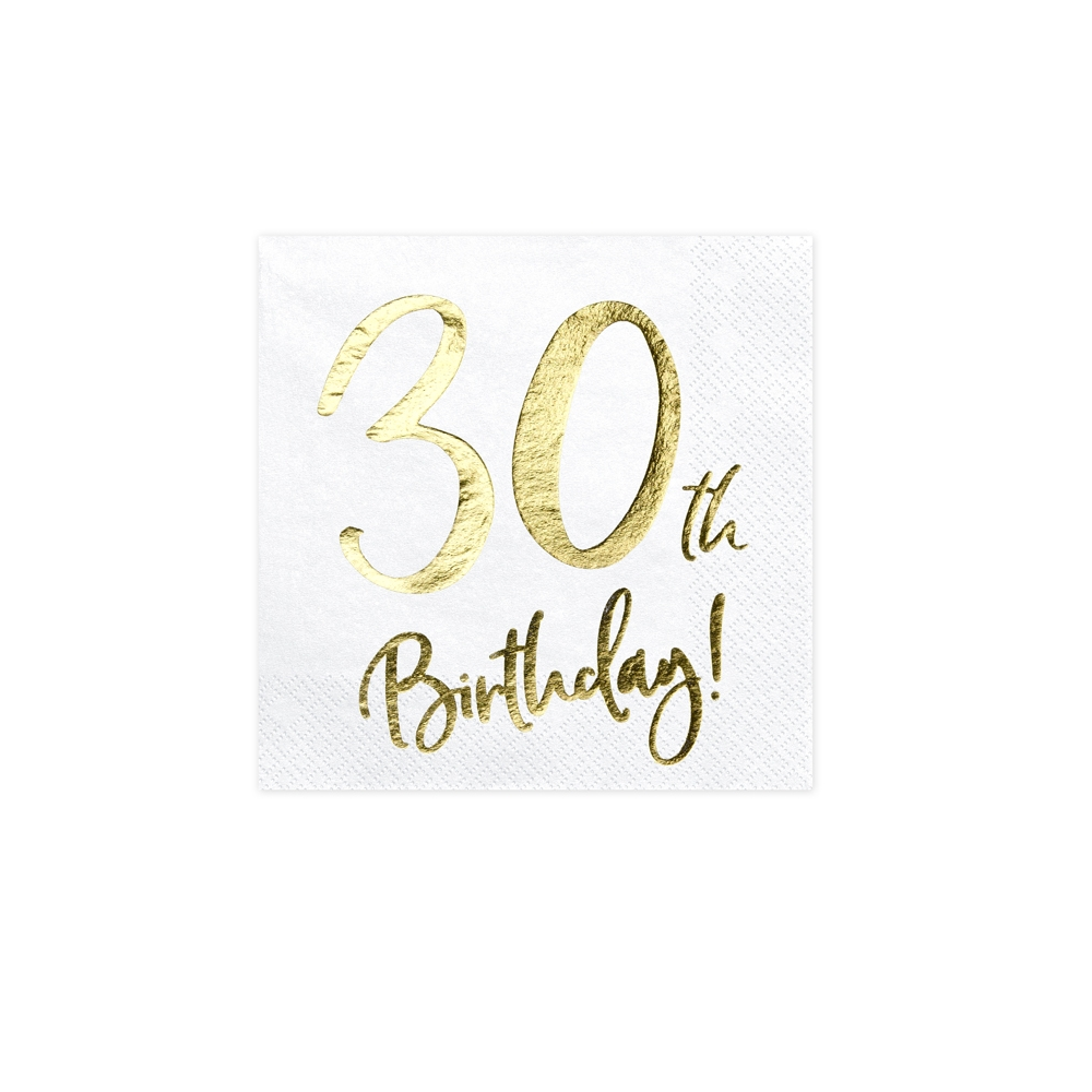 20 serviettes " 30 ans "
