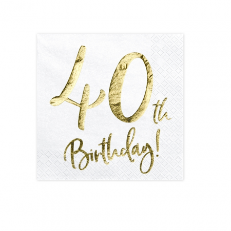 20 serviettes " 40 ans "