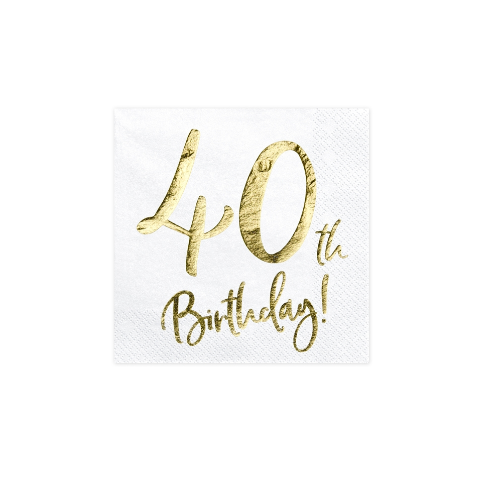 20 serviettes " 40 ans "