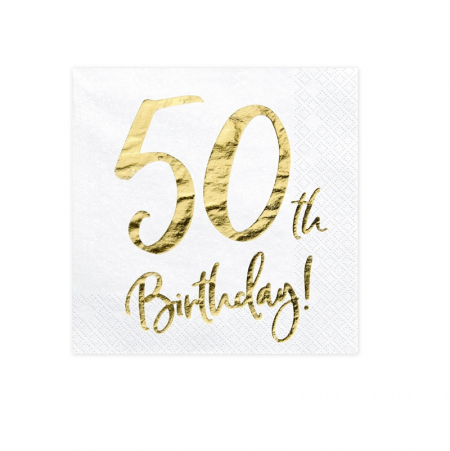 20 serviettes " 50 ans "