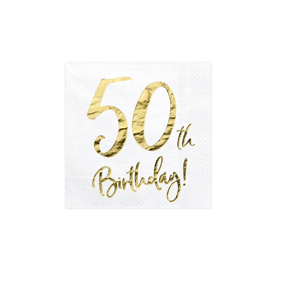 20 serviettes " 50 ans "