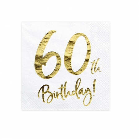 20 serviettes " 60 ans "