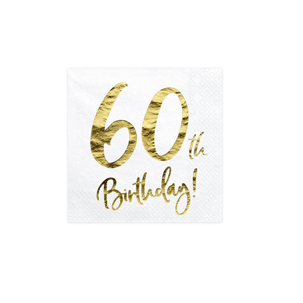 20 serviettes " 60 ans "