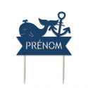 Cake topper en papier personnalisable "marin"