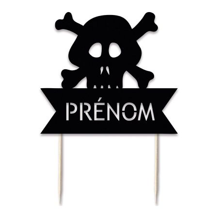 Cake topper en papier personnalisable "pirate"