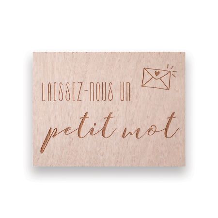 Panneau en bois "petit mot"...