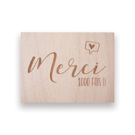 Panneau en bois "merci" -...