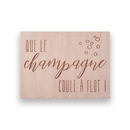 Panneau en bois "champagne"...