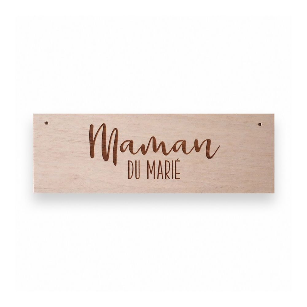 Pancarte pour chaise en bois "maman du marié"