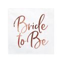 20 Serviettes de table Bride to Be - or rose