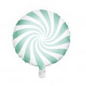 Ballon rond "bonbon menthe" - 35 cm