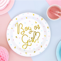 6 assiettes "Boy or Girl ?" - 23 cm