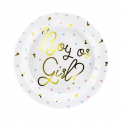 6 Assiettes garçon ou fille - 23 cm