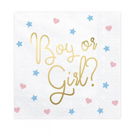 20 serviettes"Boy or Girl...