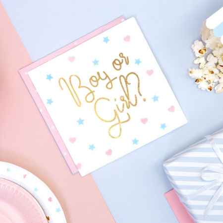 20 serviettes"Boy or Girl...