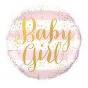 Ballon rond "Baby girl" - 45 cm