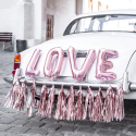 Kit déco voiture des mariés "LOVE rose gold"