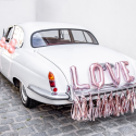 Kit déco voiture des mariés "LOVE rose gold"
