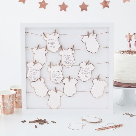 Livre D Or Cadre En Bois Baby Shower