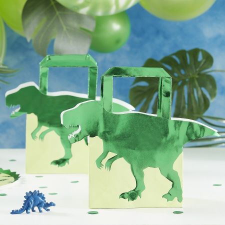 20pcs Sac de Bonbon de Dinosaure Sac Papier Cadeau Sac de Bonbon avec Autocollant de Dinosaure pour Cadeaux de Noël Sac de Cadeaux de Anniversaire pour Enfant Mariage Sac Cadeau Dinosaure