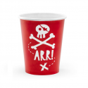 6 Gobelets Pirates - rouge