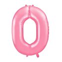 Ballon chiffre rose mat - 86 cm